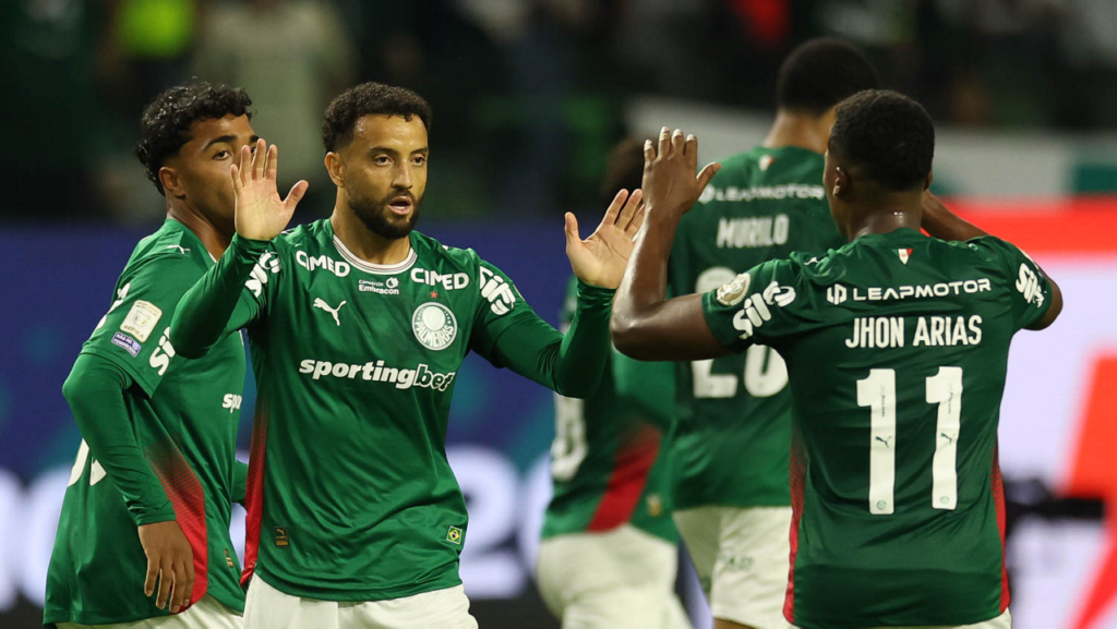 Palmeiras jogando na arena Nubank Parque. (Foto: Cesar Greco/Palmeiras